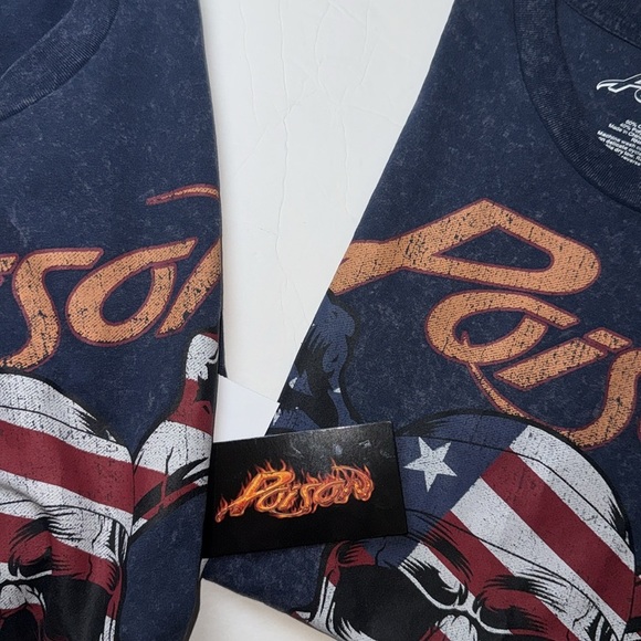 Poison Men's and Big Men's Front Back Graphic Muscle Band Tee - Picture 6 of 6